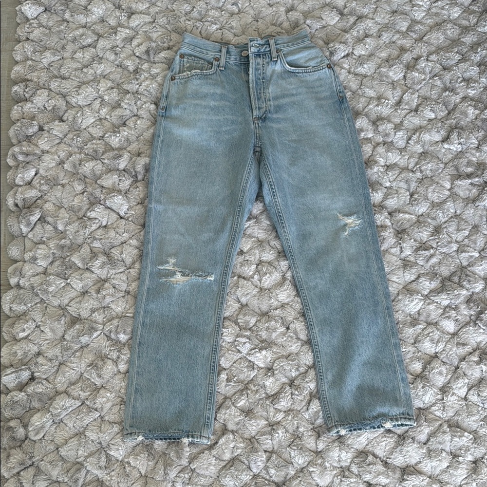 Light Blue Distressed Jeans